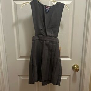 French Toast v-neck pleated dress